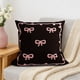 thumbnail image 1 of Funda de almohada con lazo | Funda de almohada decorativa de tela flocada | Cojín para sofá cama de 45 x 45 cm | Cremallera desmontable | Para uso en interiores y exteriores, 1 of 6