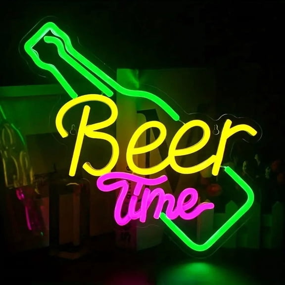 Beer Neon Signs, Beer Bottle Neon Sign,Beer Signs For Bedroom Bar Nightclub Restaurant Beach Store Wedding Birthday Party Man Cave Neon Light Art