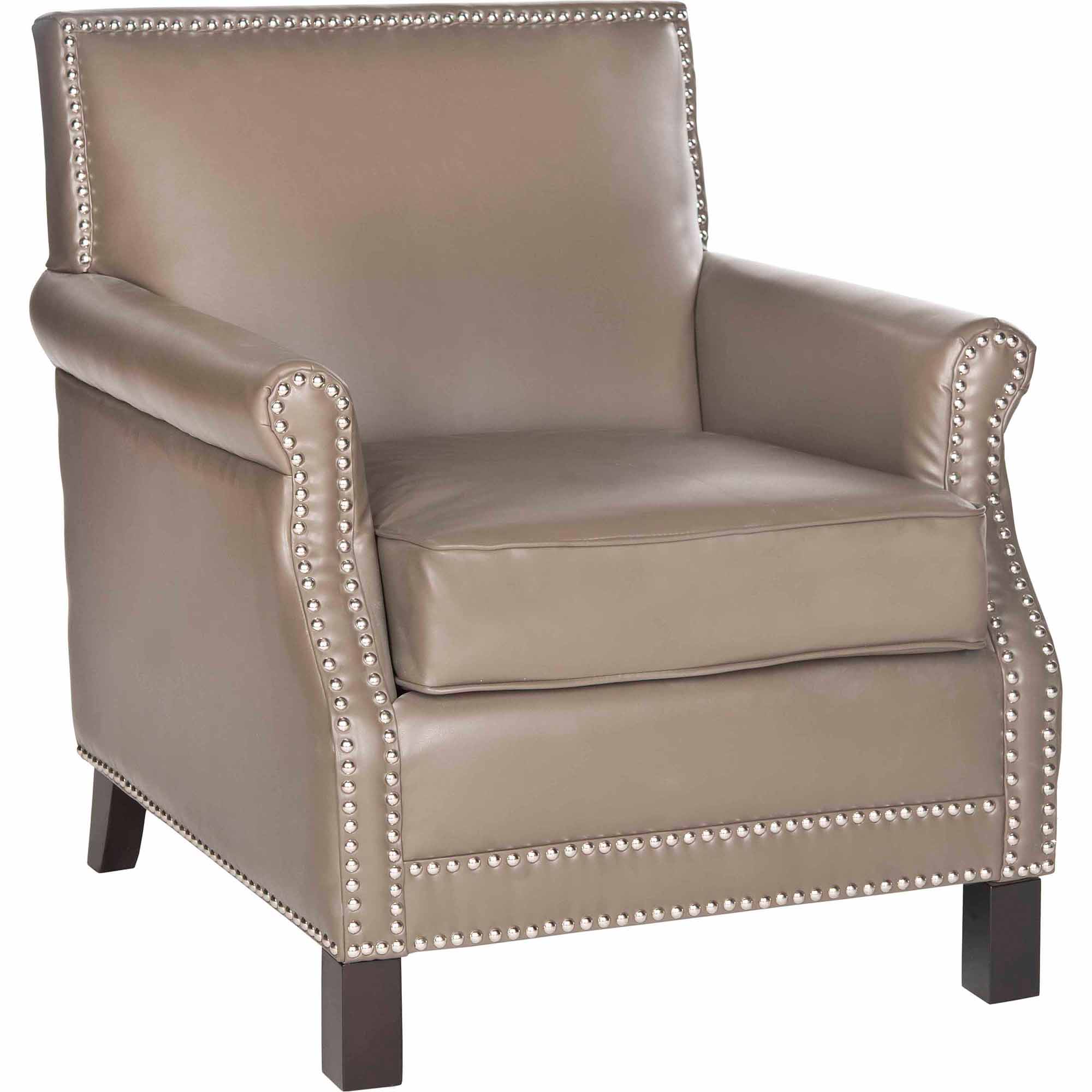 SAFAVIEH Easton Rustic Glam Upholstered Club Chair w/ Nailheads, Clay - image 3 of 4