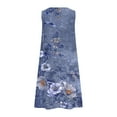 thumbnail image 4 of Dress for Women Summer Women's Solid Color Casual Sleeveless Linen Loose Fitting Dress With Pockets J Multicolor S, 4 of 5
