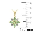 thumbnail image 4 of SZUL Women's 3/4 Carat TW Green Amethyst and Diamond Flower Pendant in 10K Yellow Gold, 4 of 6