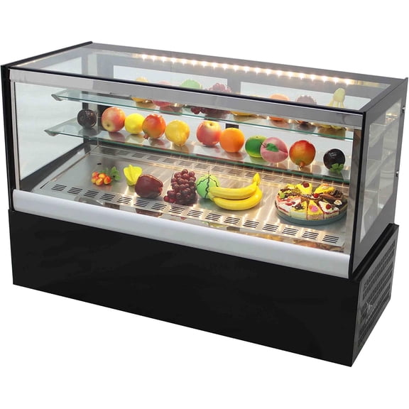 1.2M Cake Display Cabinet Three-Layer Table-Top Right-Angle Refrigeration Demist and Humidify 220V
