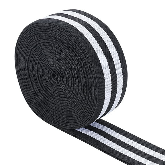 Flat Elastic Band Webbing Garment Sewing Accessories Black & White 39mm