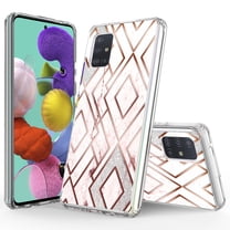Samsung Galaxy A51 5G Case (NOT for A51), Rosebono Bling Glitter Sparkle Diamond Rhombus Marble Graphic Fashion Cute Colorful Skin Cover Shockproof Case for Samsung Galaxy A51 5G Case