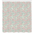 thumbnail image 3 of Rose Shower Curtain, Romantic Floral Art with Tender Spring Roses Blossoming in Garden, Fabric Bathroom Set with Hooks, 69W X 84L Inches Extra Long, Almond Green Blush Champagne, by Ambesonne, 3 of 3