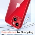 thumbnail image 4 of JETech Case for iPhone 14 Plus 6.7-Inch, Shockproof Phone Bumper Cover, Solid Color Matte TPU Frame, Anti-Scratch Clear Back (Red), 4 of 6