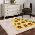 thumbnail image 3 of Yellow Sunflowers Area Rugs 2.7'x5', Small Throw Rugs for Kitchen Bedroom, Summer Botanical Farmhouse Watercolor Floral Indoor Outdoor Rug Non-Slip Low Pile Carpet Runner Reversible Floor Mats, 3 of 8