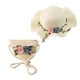 thumbnail image 2 of Conjunto de sombrero de paja y bolso pequeño, sombrero de verano para niñas, sombrero de paja para niños con flor para vacaciones, viajes, playa,, 2 of 8