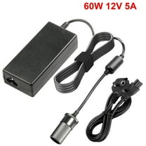 AC to DC Converter 110~220V to 12V 5A 60W Power Supply Car Cigarette Lighter Adapter to Wall Plug AC to DC Adapter for Car Vacuum Cleaner Inflator Refrigerator Cooler and Other Car Devices