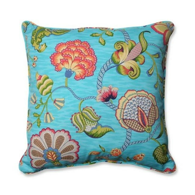 Pillow Perfect 591995 Intérieur-Extérieur Arabella Caribbean Sol Bleu Oreiller - 25 Po.