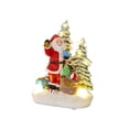 thumbnail image 1 of Escena navideña en miniatura iluminada con decoración musical, estatuilla de resina, exhibidores navideños para coche, escaparate, buena artesanía Papa Noel BLESIY Centros de mesa de escritorio, 1 of 8
