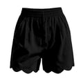 thumbnail image 5 of Women's Soft Cotton Elastic Waistband Shorts with Pockets, Pull On Casual Summer Bottoms with Relaxed Fit, Comfortable Everyday Shorts with Tummy Control for Active Walking,, 5 of 7
