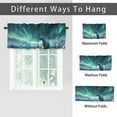 thumbnail image 6 of Bear Curtain Valances White Polar Bear on Ice Aurora Borealis Natural Landscape Window Treatment Valance Curtains for Bathroom 54 by 18 in, 1 Panel, 6 of 6