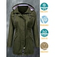 thumbnail image 2 of Gabardina impermeable LOMON con capucha larga para mujer, 2 of 6