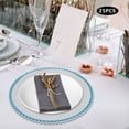thumbnail image 4 of 25 PCS Blue Clear Charger Plates, PS Table Dinner Charger Plates, Stackable Food Display, 4 of 22