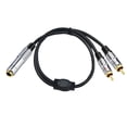 thumbnail image 2 of Audio Speaker Y adaptador Cable de divisor, Jack de audio a RCA Splitter Compact Versátil Reemplazar 6.35 mm Capilla de metal de enchufe hembra Mujer a hombre, 2 of 8