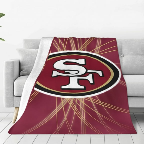 San_Francisco Team Blanket Football Team Custom , Super Soft And Cozy Flannel Blanket For Bed, Sofa Or Travel,Warm Blanket Birthday And Holiday Gifts Multiple Sizes