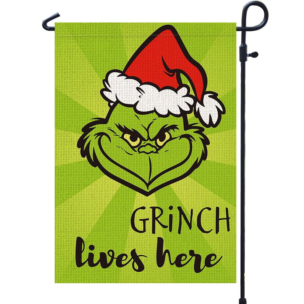 Double Sided Merry Christmas Garden Flag 12x18 Inch for Outside Yard  Outdoor Grinch Decoration Washable - Walmart.com