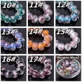 thumbnail image 4 of U8MO 10pcs 10mm 12mm Rondelle Faceted Rose Flower Lampwork Crystal Glass Beads lot-17# Purple & Silver-10x7mm, 4 of 6