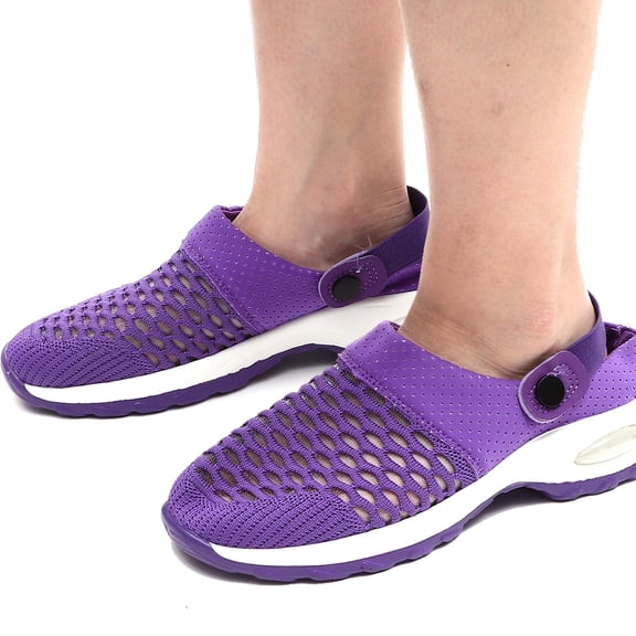 WHAMVOX Female Running Sandals Non-skid Mesh Foam Women Platform Miss Purple