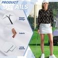 thumbnail image 5 of Uorisanigo Leopard-Print Dog Paw Womens Long Sleeve Golf Shirt Soft Comfortable Women's Dry-Fit Golf Polo Shirts Relaxed Versatile for Tennis Hiking & Outdoor Sports, 5 of 7