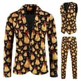 thumbnail image 2 of guisaled Christmas Mens Suits 3 Piece Slim Fit Dressy Party Suit One Button Cute Xmas Holiday Printed Jackets Vest Pants Suits Outfits, 2 of 9