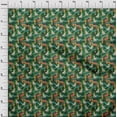 thumbnail image 4 of oneOone Rayon Dark Green Fabric Tropical Sewing Material Print Fabric By The Yard 56 Inch Wide, 4 of 5