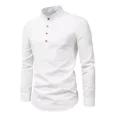 thumbnail image 1 of Camisa Delgada Cuello Manga Larga Ropa De Hombre Casual, 1 of 7