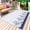 Blue, variant on Aqua Coastal Shell Outdoor Rug 3x5 Ft - Reversible Patio Rug Outdoor Camping Rugs, Nautical Coral Starfish Seahorse Washable Indoor Outdoor Area Rugs, Non-Slip Outdoor Carpet Runner for Deck/Porch