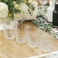 thumbnail image 4 of Beautiful Scallop Water Glasses Set of 4 Clear Glass by Drew Barrymore, 4 of 11