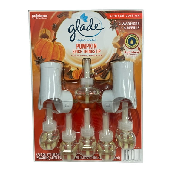 Glade PlugIns 2 Warmers   6 Refills Holiday (Pumpkin Spice Things Up)