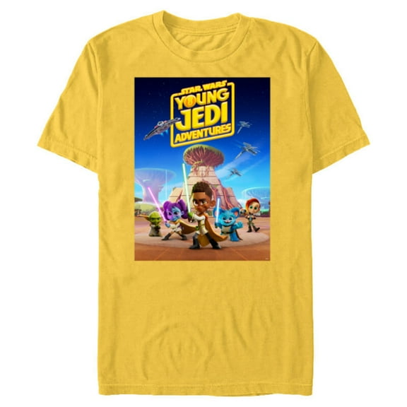 Star Wars Young Jedi Adventures Official Poster Art - Short Sleeve Blended T-Shirt for Adults - Customized-Yellow