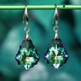 thumbnail image 2 of Pendientes colgantes de hojas barrocas para mujer, alfileres chapados en plata ER, 2 of 3