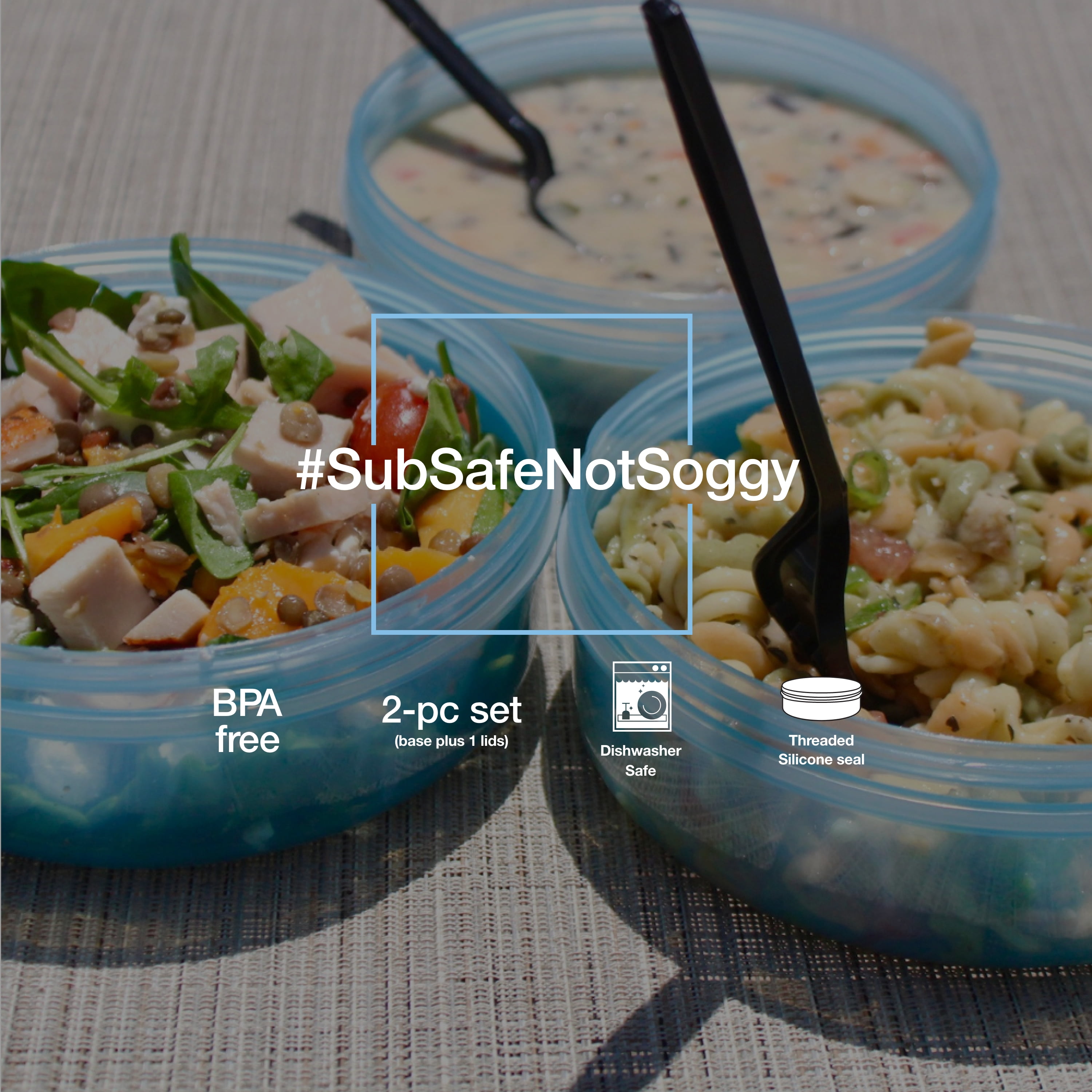 SubSafe Sandwich Safe, 2 Pack – This Reusable Sandwich Container Keeps Your Sandwich Safe, Not Soggy – For Square Bread – Ideal Boating & Cooler Accessory – As Seen On Shark Tank, Makes a Great Gift