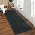 thumbnail image 2 of Haperlare Shag Runner Rug Shag Collection Thick Area Rug for Living Room Bedroom Dining Room Non Shedding Non Slip Shaggy Carpet, 2' x 8' Black, 2 of 7
