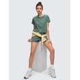 thumbnail image 3 of CRZ YOGA Women's Pima Cotton Workout Short Sleeve Shirts Loose Athletic Crop Tops Casual T-Shirt, 3 of 7