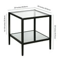 thumbnail image 4 of Evelyn&Zoe Hera 20" Wide Square Side Table with Mirror Shelf, Blackened Bronze, 4 of 8