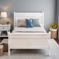 thumbnail image 2 of Tcbosik Twin Size Platform Bed, Wood Bed Frame for Bedroom, No Box Spring Needed, White, 2 of 10