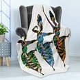 thumbnail image 4 of African Soft Flannel Fleece Throw Blanket, Dance Performed by Women in Traditional Dresses, Cozy Plush for Indoor and Outdoor Use, 50" x 60", Multicolor, by Ambesonne, 4 of 5