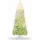 thumbnail image 2 of Historyli Árbol de Navidad de 7,5 pies con luces artificiales de nieve flocadas, base plegable, blanco, verde, para fiestas en casa y oficina, 2 of 9