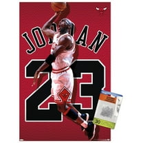 Michael Jordan - Jersey Wall Poster with Pushpins, 14.725" x 22.375"