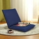 Gymax Réglable 6-Position Chaise de Plancher Pliant Paresseux Homme Canapé Chaise Multiangle Bleu Marine – image 3 sur 5