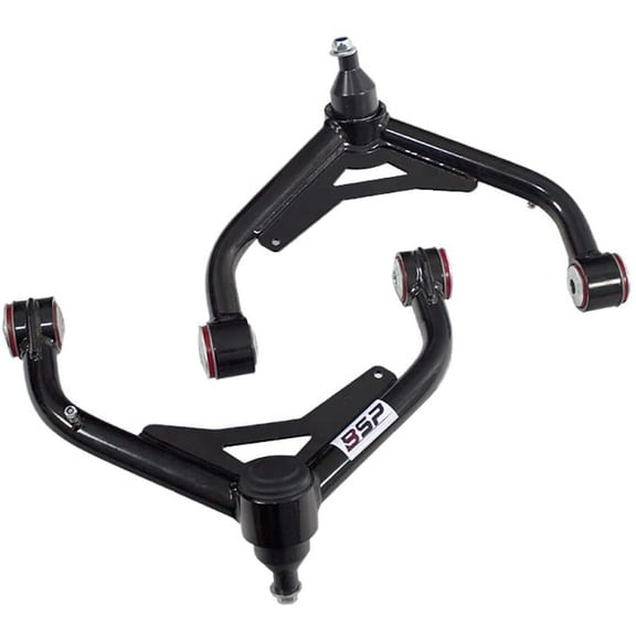 BST BSSP 2PCS Front Upper Control Arms For 2-4" Lift Kit PU Bushing Compatible for 2001-2010 Chevy Silverado GMC Sierra 2500HD 3500HD for Left LH Right RH Drive Side