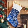 thumbnail image 5 of Coolnut 2 PSC Christmas Stockings Bright Stars on Beautiful Blue Background, 17.7" Xmas Fireplace Santa Socks Christmas Tree Hanging Stockings Decoration for Christmas Holiday Xmas Gift, 5 of 7
