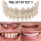 thumbnail image 1 of Smile Snap On False Teeth Upper Lower Veneers Dentures Tooth Cover Setyj51-3, 1 of 5