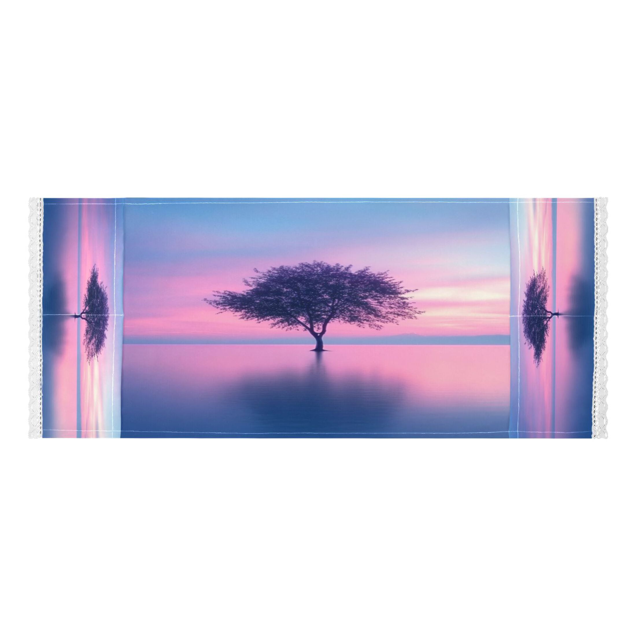 Pink Tree Washer and Dryer Covers Dust-Proof and Oil Resistant Fridge Cover with 4 Storage Pockets Washing Machine Top Cover for Laundry Kitchen Home 51.2 x 22 In