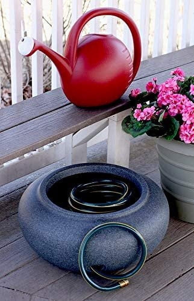 HC Companies RZ.WC2G0B91 2 Gallon Premium Large Mouth Garden Plant Watering Can with Rosette, Water Indicator Level, and Ergonomic Handle Evergreen