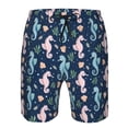 thumbnail image 3 of Fotbe Seahorses And Plants Trajes de Baño Estampados para Hombre, Shorts de Verano de Secado Rápido, Ropa de Playa, Bañadores-Large, 3 of 6