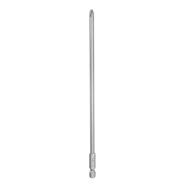 #2 Punta de destornillador Phillips PH2 Vástago hexagonal de 1/4" Longitud de 8" (200mm) Varilla de 0.2" Magnética