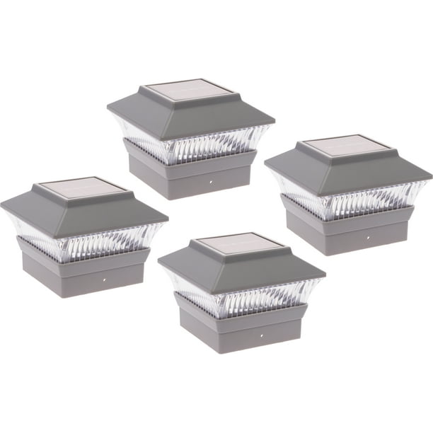 GreenLighting 4 Pack Standard 1 Fence Post Cap Solar Powered Outdoor